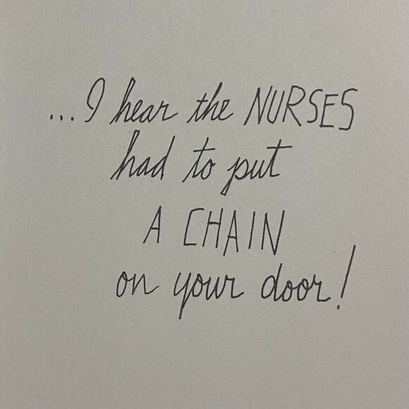 Vtg MCM Get Well Card Unused USA 1960s Female Nurse Retro Humor Sunshine - Picture 3 of 5